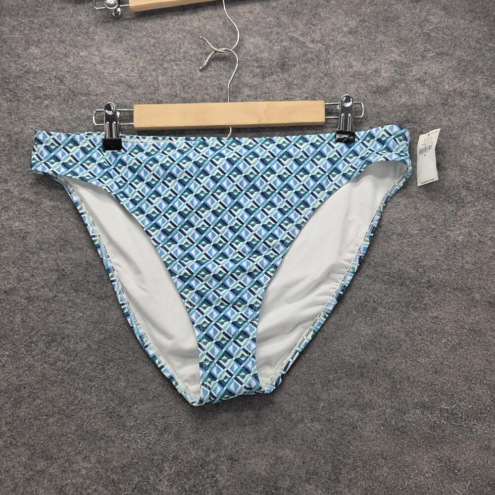 Old Navy Bikini Bottom Womens XL Blue Green Diamond Geometric Swimwear New Tags